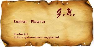 Geher Maura névjegykártya